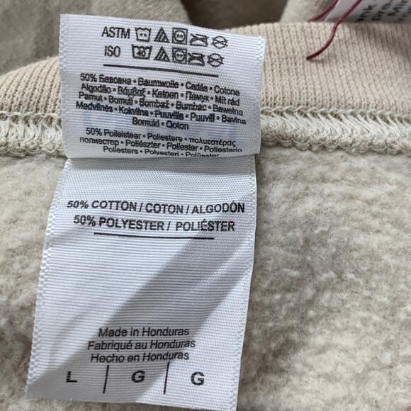 Upcycled Handprinted Womens Large Hello Fall Pumpkin Long Sleeve Sweatshirt - Picture 5 of 5